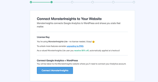 monsterinsight connect to wordpress
